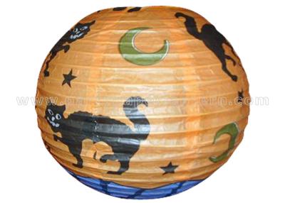 China Animal Printed 4 Inch 6 Inch 18 Inch Paper Lanterns Round Shaped For Halloween Decoration for sale