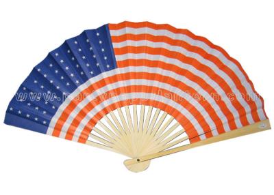 China Flag Printed Bamboo Paper Foldable Hand Fans For Collection , Souvenir Hand Fans for sale