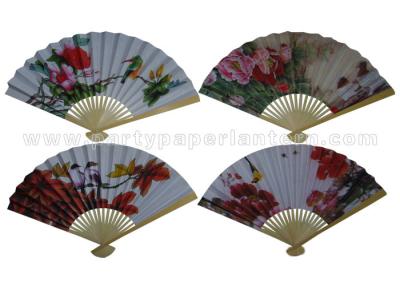 China Chinese Painting Printed Bamboo Paper Fans For Promotion , Gifts , Souvenir Artistical for sale