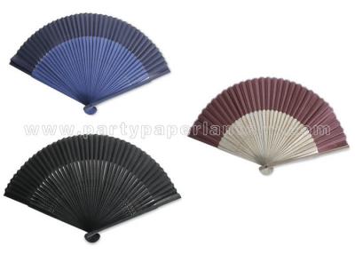 China Single Color Plain Japanese Hand Fans for sale