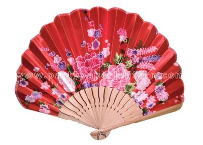 China Foldable Lovely Japanese Hand Held Fans , personalized red paper fans for sale