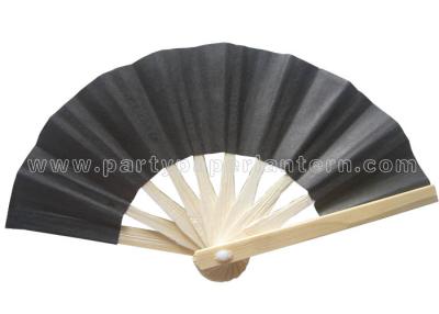 China Variety Colors Printed Black Brown Bamboo Paper Fans For Fouvenir , Gifts for sale