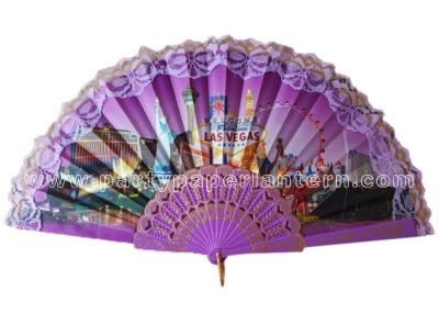 China Tourist  Attractions  Lace Hand Fans ,  Premium / Souvenirs Hand Fans for sale