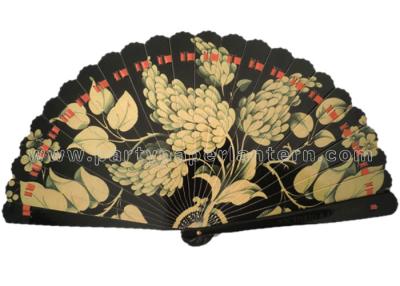 China Digital Printing Wooden Hand Held Fan , Elegant Outdoor Wedding Fan for sale