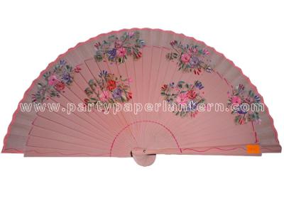 China Hand Painted Designs Wooden Hand Fan For Promotion , Gift , Souvenirs Esthetical for sale