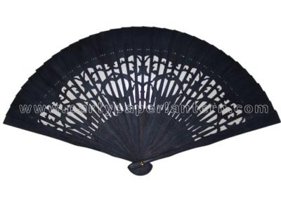 China Art Fan Ribs Of Black White Wooden Fan For Wedding Favors With 8 Inch , 9 Inch , 12 Inch Length for sale