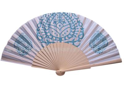 China Pure And Fresh Style Transfer Printing Wooden Hand Fan For Advertising , Gift , Souvenirs Fine Art for sale