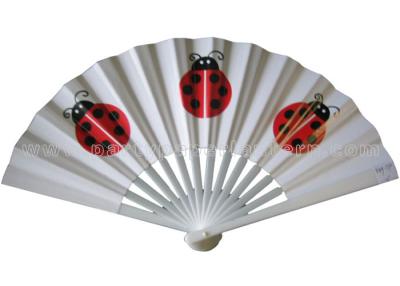 China Artificial Style Insect Paper Folding Hand Held Paper Fans with Digit Printed Pattern for sale