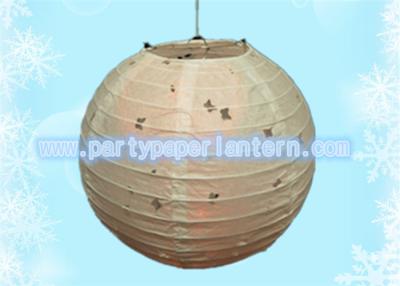 China White Party Paper Lantern , Eyelet Butterfly Paper Lanterns For Weddings / Parties for sale