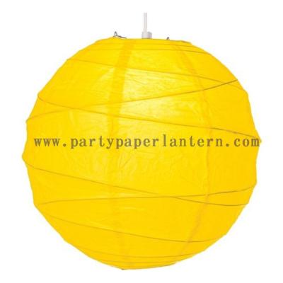 China Buttercup - yellow  Round 8 Inch Party Paper Lantern for  Weddings and Ourdoor Decoration for sale