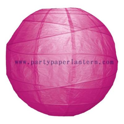 China Beautiful Fuchsia Pink Round Party Paper Lantern 8 Inch Size Festival Theme for sale