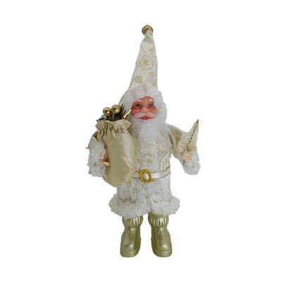 China Superior Fabric Materials 8 Inch Santa Claus Doll Christmas Santa Claus Ornaments Decorations for sale