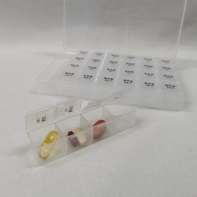 China China Manufacturer Stored 7 Day Pill Plastic Removable Transparent Box For Sale for sale