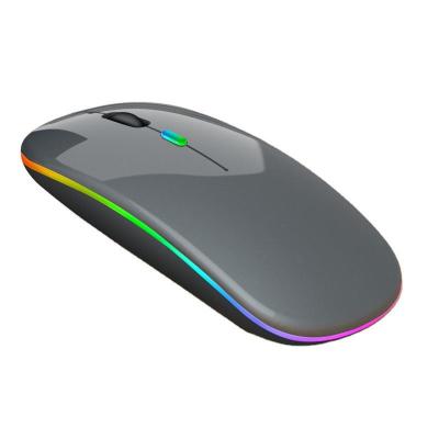 China Wholesale Price 2.4Ghz Luminesce Backlit Optical Rechargeable Mute Desktop BT Wireless Mouse for sale