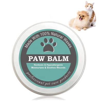 China Stored Natural Dog Paw Moisturizer Against Cracked and Dry Paw Balm Dog Nose Balm 100% Private Label 60g for sale