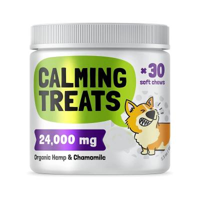 China Dogs Calming Hemp Treats For Dogs Organic Anxiety Relief Dog Oil Natural Hemp Separation Aid Helps With Barking, Chewing, Thundering for sale