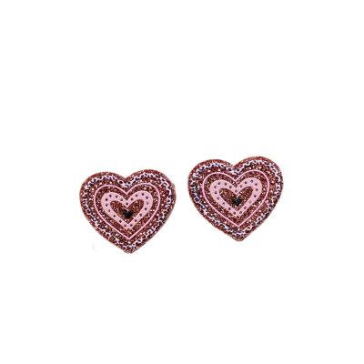 China Good Selling Cute Brand New ERS287ST072 Drop Ear Cuff For Heart Earrings Valentines Studs Gifts For Her Laser Cut Acrylic Earrings for sale