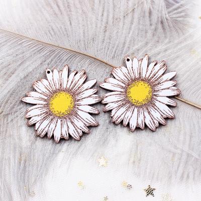 China Jewelry Supplies PRS002AC1833 Acrylic Daisy Earring Finds Wholesale Earring Findings Earring Charms (1pair) for Jewelry Making Parts for sale