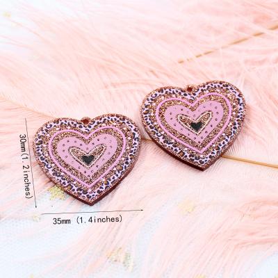 China (10pcs/set)AC1835-Acrylic Rainbow Heart For Earrings Party DIY Glitter UV Rainbow Heart Jewelry Accessories PRS161AC1835 for sale