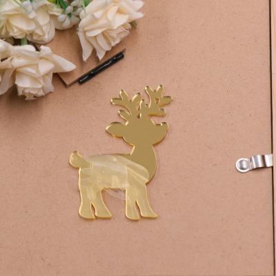 China CHA397AC1440 Acrylic (Set 2) 3inches Christmas Tree Decorations Christmas Deer Ornaments Mirror Acrylic Decor for sale