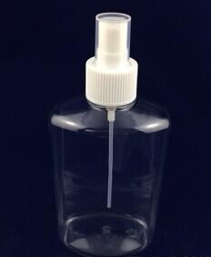 China 250ml PET Transparent Plastic Spray Pump Bottles for sale