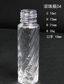 China Thread transparent roll-on glass perfume bottles for sale