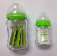 China Borosilicate Glass baby feeding bottle for sale