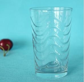 China Ripple Transparent Drink Water Cups for sale