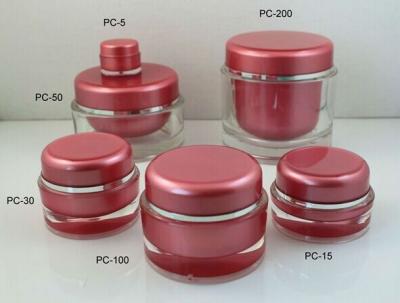 China 5g-200g Round Acrylic Bottles Jars Cosmetics Cream Jars Packaging Manufacturer for sale