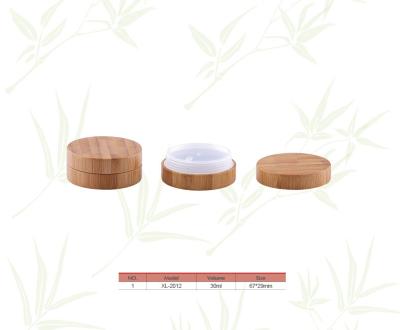 China Wholesales 30ml Cosmetic Bamboo Cream Jar for sale