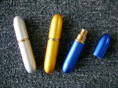 China 5ml bullet aluminium shell perfume sprayer bottle for sale