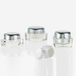 China 3ml, 5ml, 15ml, 30ml, 50ml silver plastic cream jars for sale