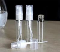 China 3ml/5ml/10ml Tester Glass Perfume bottle with plastic sprayer, vial glass perfume bottles Te koop