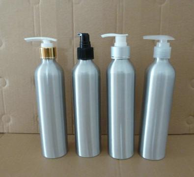 China 300ml cosmetics aluminium bottle, lotion pump aluminium bottle, essence aluminium bottle for sale