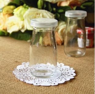 China 200ml glass milk bottle for yogurt storage containers for sale