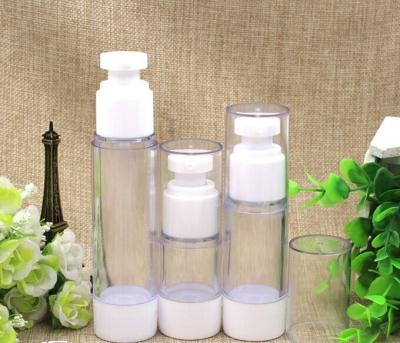 China 15ml 30ml  50ml cosmetics trial samples airless bottle vacuum flask emulsion squeeze bottle small plastic bottle for sale