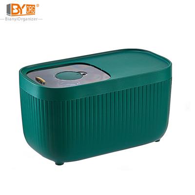 China Airtight Covered Sealed Dust Proof Plastic Storage Box Freshness Preservation Cereal Beans Rice Plastic Food Containers for sale