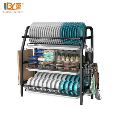 China Multifunction Stored Hot Organizer 2 Tier Stainless Steel Product Storage Rack Kitchen Rack for sale