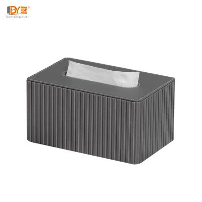 China Interior Ministry Rectangular Custom Factory Logo Accept Leather Rear Seat Tissue Box Car Tissue Box Direct Leather Box for sale