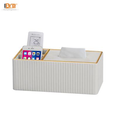 China Large Capacity Tissue Box Fashion Minimalist Leather Outdoor Desk Cover Storage Briefcase Organizer Magnetic Removeable Magnetic Top for sale