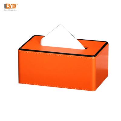 China Living Room Minimalist Wholesale Home Organizer Tissue Case Set Orange Desktop Tissue Box for sale