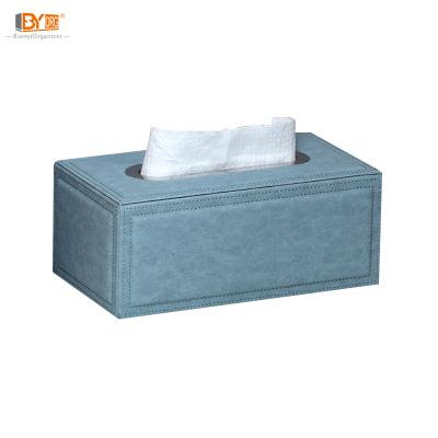 China Wholesale Minimalist Rectangle Napkin Table Home Office Fashion Fashion Tissue Leather Box for sale