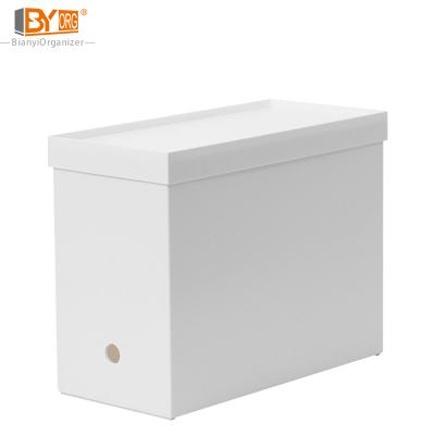 China Factory pp material OEM white viable cutlery storage box plastic clothes storage organizer for sale