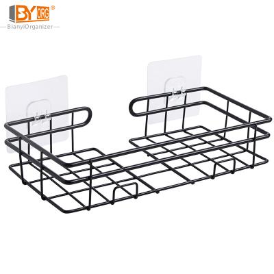 China Sustainable Modern Cotated Wire Metal Shampoo Shelf Bathroom Shower Caddy Iron Shower Rack for sale