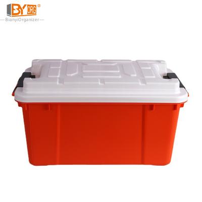 China 55L Luxury Thickened Vehicle Trunk Organizer Car Plastic Storage High Quality Box for sale