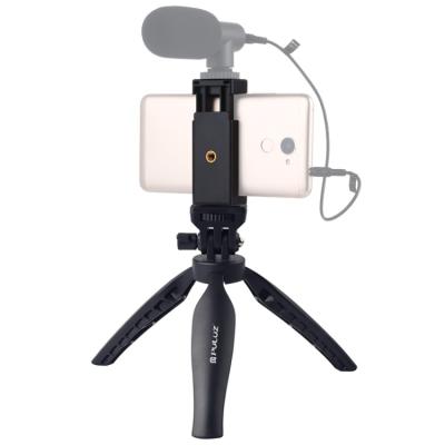 China PULUZ Digital Camera Desktop Stand Holder Phone Lightweight Adjusting Tripod with Phone Clamp and Tripod Head for sale