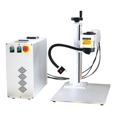 China 20w/30w/50w/70w/100w air cooled white/black/color fiber laser engraver/laser price marking machine/fiber laser marker on metal for sale