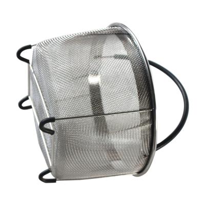 China Sustainable Food Grade 200 Micron Stainless Steel Round Shape Woven Wire Mesh Basket for sale