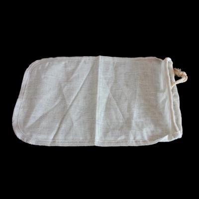 China Custom Strong White Color Linen Material Filter Bag For Cooking Use for sale