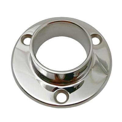 China Contemporary 316 Stainless Steel Mirror Polished Balustrade Base Flange For 25.4mm Stair Railing for sale